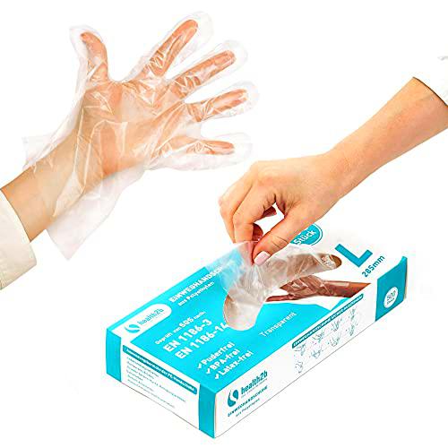 Health2b Guantes desechables [500 unidades/caja] Guantes multiusos LDPE