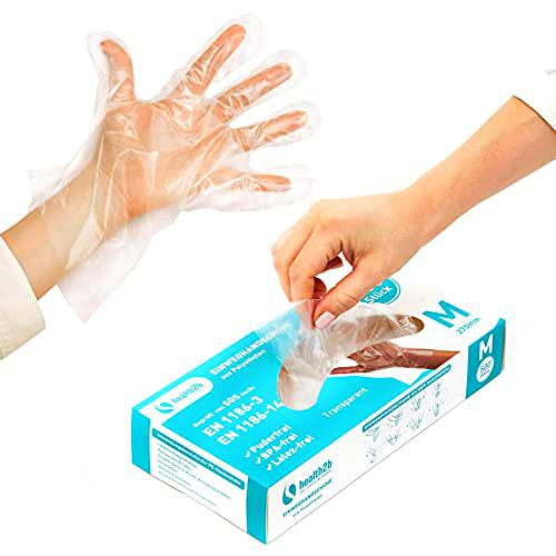 Health2b Guantes desechables M [500 unidades/caja] guantes multiusos LDPE