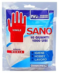 PARODI &amp; PARODI Guantes sanos vinilo talla M 10 pares art 152