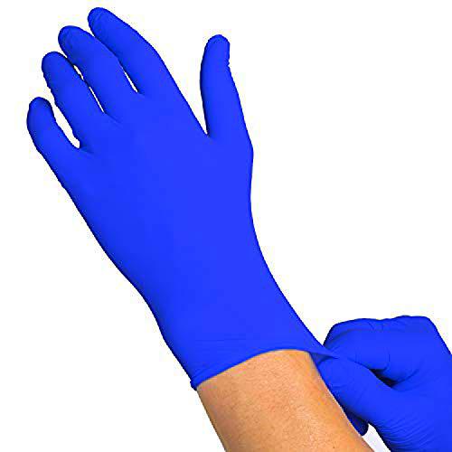 Guantes desechables de nitrilo sin polvo Tamaño mediano Guantes de goma sin látex Limpieza y paquete suelto de alta protección (100 piezas / 50 pares)