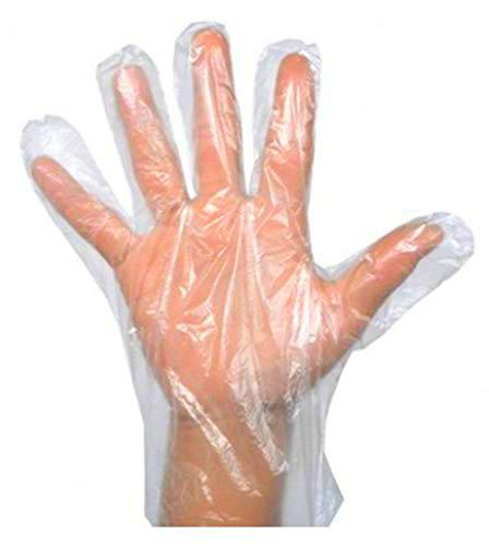 Guantes de polietileno PE de plástico desechables transparentes grandes Limpieza Preparar comida Decoración (2000 psc)