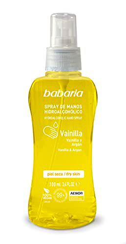 Babaria Vainilla Y Argan Gel De Manos Higienizante Spray Piel Seca 70% Alcohol