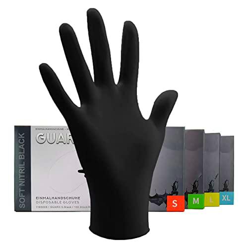 GUARD 5 - Guantes desechables negros, 200 unidades