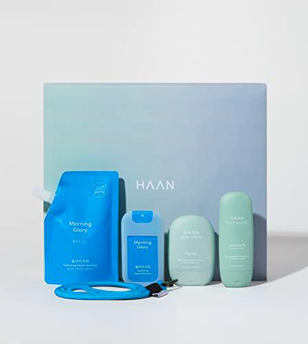 HAAN - Pack Regalo Aguamarina - Limpiador de Manos 30 ml + Bolsa de Recarga 100 ml