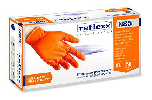 Reflexx N85 - Guantes de nitrilo con agarre completo