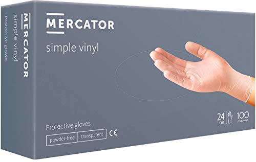 MERCATOR SIMPLE VINYL - Guantes desechables de vinilo (talla L