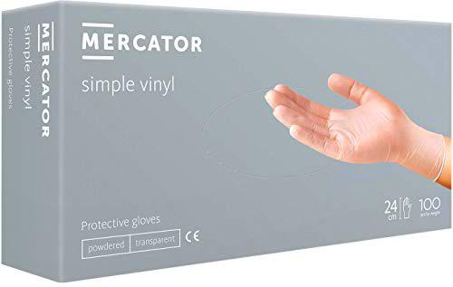 MERCATOR SIMPLE VINYL - Guantes desechables de vinilo (talla L