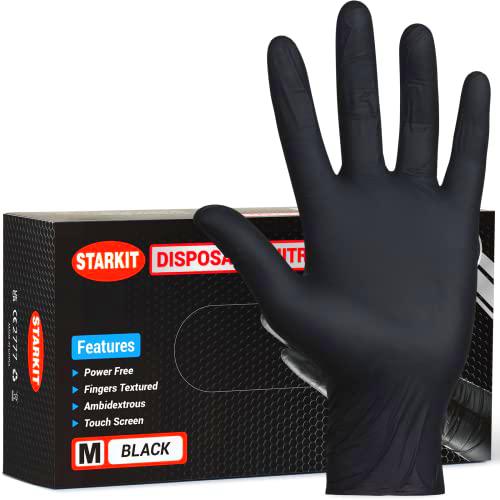 STARKIT Guantes desechables de nitrilo, M, sin látex