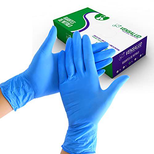 VENSALUD - Guantes de NITRILO Desechables - Sin Polvo