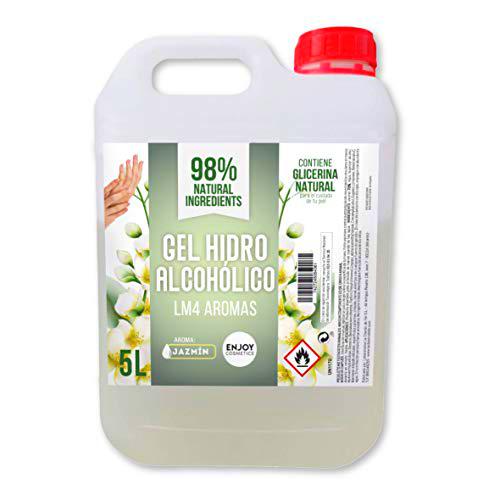 Gel hidroalcohólico de 5000 ml con 70% alcohol y con glicerina NATURAL para el cuidado de la piel