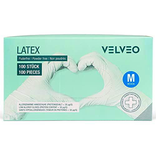 100 guantes desechables de látex en caja dispensadora