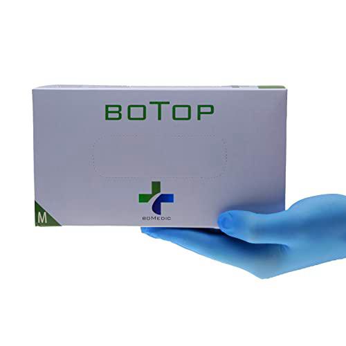 BOTOP - Guantes desechables de nitrilo, talla M, sin polvo