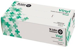 St John Ambulance Vinyl Powder-Free Gloves Small (Box of 100)