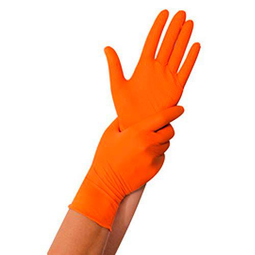 HYGOSTAR GANT EN Nitrile Power Grip, M, Naranja