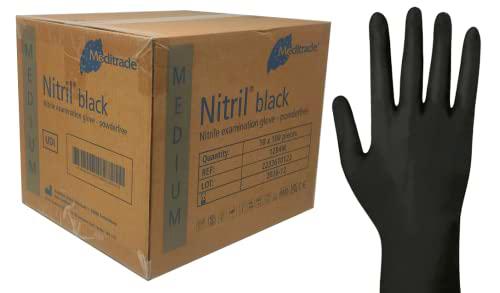 Guantes de nitrilo 1000 unidades (M, negros, desechables desechables