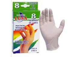 Luna - caja de 8 guantes de latex resistentes - m.