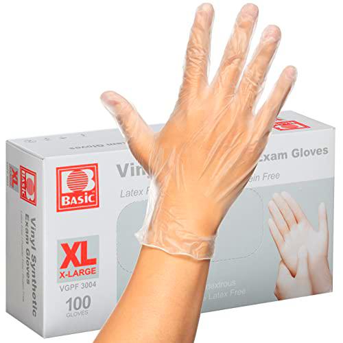 Guantes desechables, guantes de vinilo transparente sin látex para el hogar