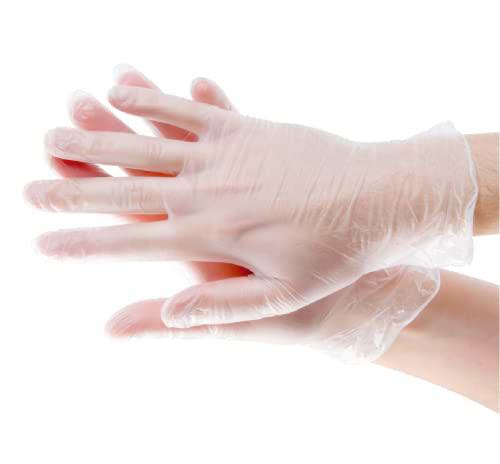 ETHPPE Guantes desechables, sin polvo, sin látex, transparentes