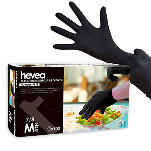 Hevea - Guantes de nitrilo desechables. Sin látex ni talco