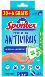 Spontex Guante Antivirus, Talla S, 236g