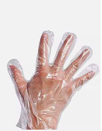 Guantes desechables, guantes seguros de plástico para alimentos Guantes desechables Guantes de trabajo de polietileno desechables para la cocina Cocina Limpieza Seguridad Manejo de alimentos