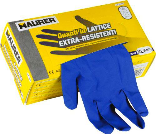 MAURER Guantes de látex desechable Ambidiestro unidades 50 PZ TG X L Maurer