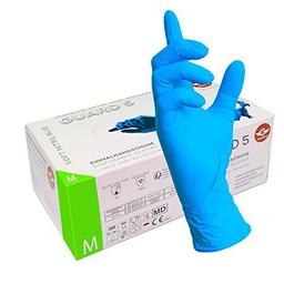 GUARD 5 - Caja de 200 unidades - guantes desechables de nitrilo azul en caja dispensadora