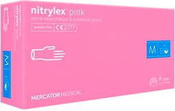 Guantes de protección desechables nitrylex® pink, Tamaño:M