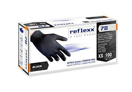 Reflexx R78 Guantes de Nitrilo, Sin Polvo, Talla S