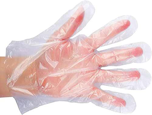 1000 PCS Guantes Desechables de Plástico Transparente de Polietileno