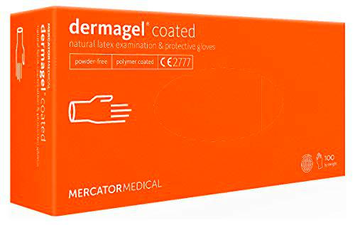 MERCATOR MEDICAL Guantes de látex DERMAGEL COATED, talla: L