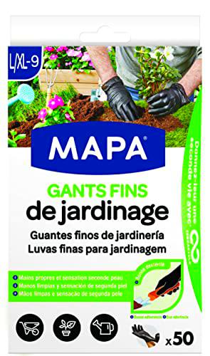 Mapa - Guantes finos de jardinería x 50 - Destreza y resistencia