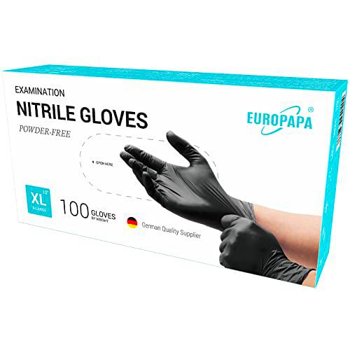 EUROPAPA® 100 guantes de nitrilo, caja de guantes desechables