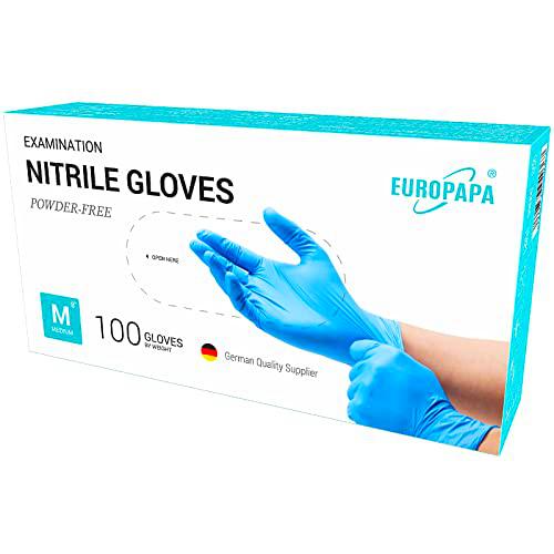 EUROPAPA® 100 guantes de nitrilo desechables, guantes desechables