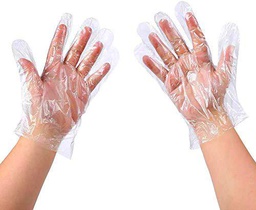 Guantes desechables, guantes de plástico, guantes transparentes desechables para limpieza de cocina (100)