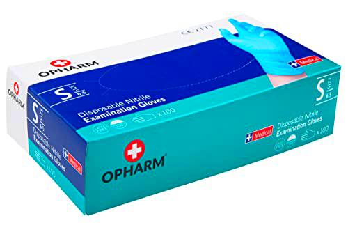 Opharm Guantes desechables de nitrilo (100 unidades