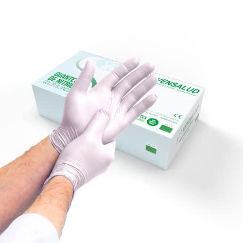 VENSALUD | Guantes de NITRILO Desechables | Sin Polvo | Resistentes | Para Laboratorios