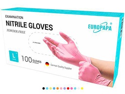 EUROPAPA® 500 guantes desechables de nitrilo sin polvo