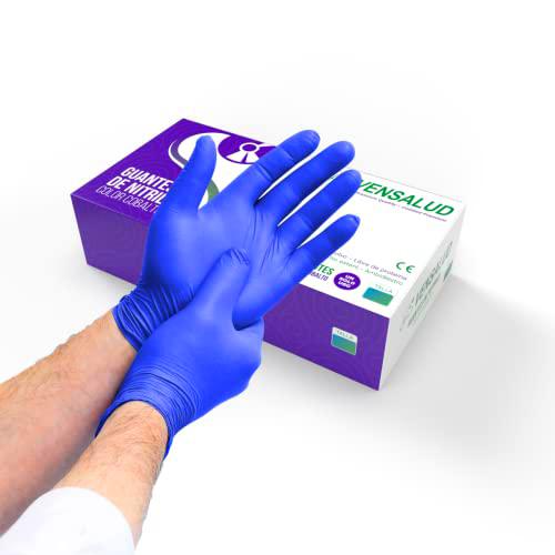 VENSALUD | Guantes de NITRILO Desechables | Sin Polvo | Resistentes | Para Laboratorios