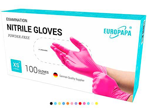 EUROPAPA® 100 guantes de nitrilo desechables, guantes desechables