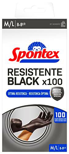 Spontex Guantes resistentes Black 100 Talla M/L