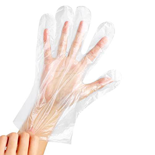 EXTRASTAR Guantes desechables Hdpe, 2000 unidades, guantes de plástico transparente desechables