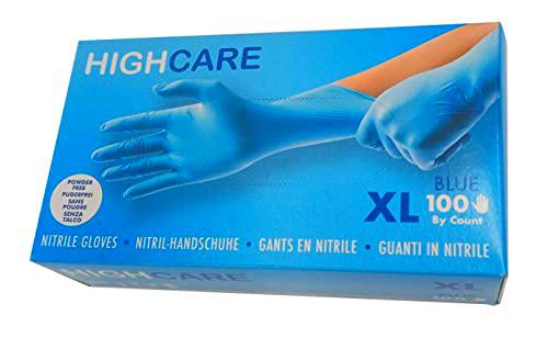 HIGH CARE Nitril Powder Free Guante Simple Clorado Online Azul