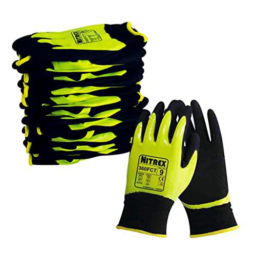 Unigloves Nitrex 360FCT - Guantes térmicos de nitrilo de doble inmersión con tecnología NitreGrip