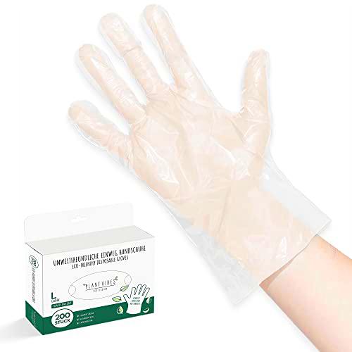 Plantvibes 200 guantes desechables orgánicos, talla L