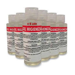 Gel Hidroalcohólico 100 ml 70% alcohol [6 Unidades] Fabricado en España