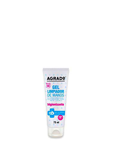 Gel Hidroalcohólico Limpiador de manos Higienizante 78% Alcohol Sin Aclarado Tubo 75 ml Formato ideal Bolso o Mochila AGRADO