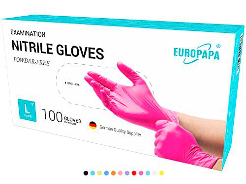 EUROPAPA® EN455 EN374 - 200 guantes de nitrilo desechables