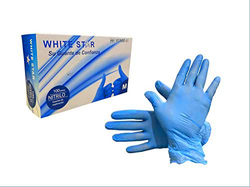 Guantes de Nitrilo L- azul, desechables, sin polvo