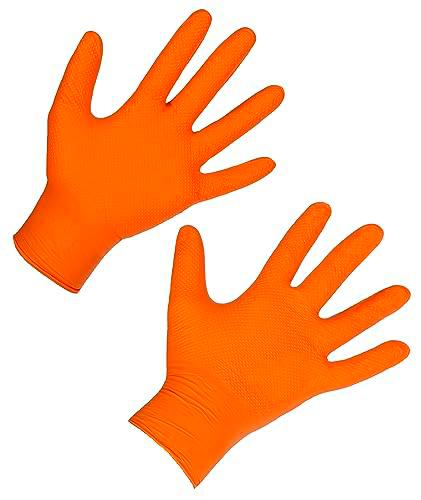 Keron Nitrile X-Grip Guantes, Naranja, Extra-Large (Pack de 50) Unisex Adulto